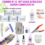 Kit Uñas Acrilicas Polimero Monomero Torno Cabina Envio Grat