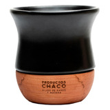 Mate Chaquito Ceramica Esmaltada Madera Torneada - Premium
