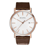 Bulova Reloj Clásico Para Hombre Con Correa De Cuero De Cuar