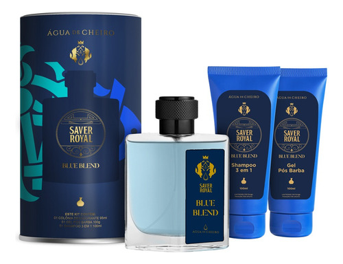 Kit Blue Blend Deo Colônia + Gel Pós Barba + Shampoo