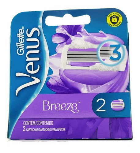 Cartucho Para Aparelho Gillette Venus Breeze Com 2 Refil