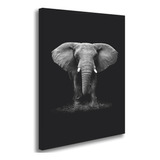 Quadro Decorativo Em Tela Para Sala Quarto Elefante Grande