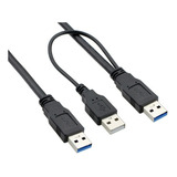 Dual Usb 3.0 Tipo A Usb Macho Cable Para Discos Duros Extern