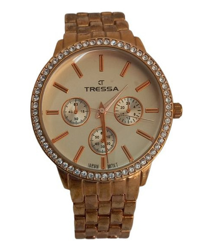 Reloj Tressa Dama, Con Strass En El Cuadrante