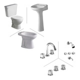 Juego De Baño Ferrum + Kit Griferia Peirano Completo