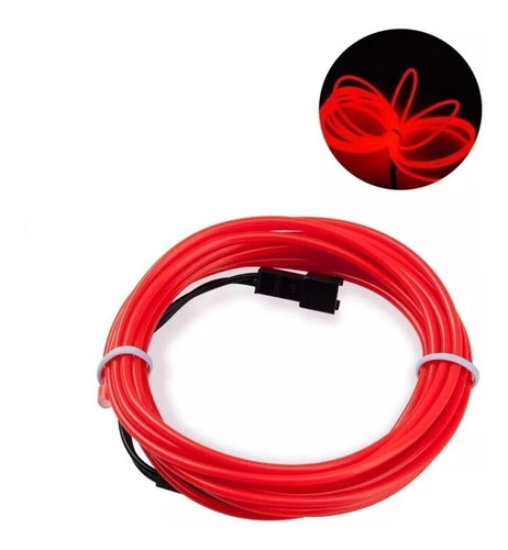 Hilo De Neon Led El Wire 3 Metro Cable Luces Tuning Pilas 3v