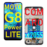 Tela Frontal Original Moto G8 Power Lite(c/aro(2055)+pl3d+cp