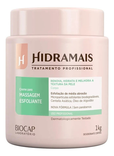 Creme Massagem Profissional Hidramais Esfoliante 1kg