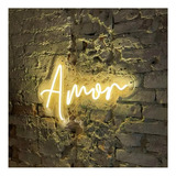  Letreiro Led Neon Personalizado Amor 48 Cm