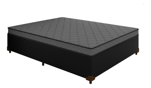 Cama Box Conjugado Casal Noruega Preto