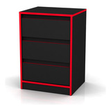 Cajonera Gamer Rojo Melamina Baires4