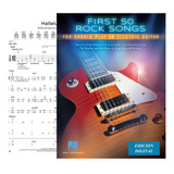 Partitura First 50 Rock Songs Electric Guitarra Digital 