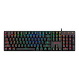 Teclado Gamer Redragon Shrapnel K589rgb Qwerty Redragon Lp Blue Español Latinoamérica Color Negro Con Luz Rgb