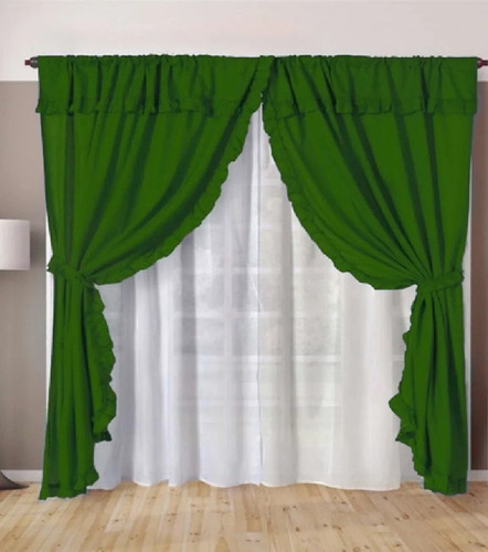 Cortinas Ambiente 4 Paños Volados Agarr Pasante Envio Gratis