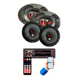 Kit Fácil Alto Falantes 6 /6x9  + Rádio Maxx Audio Ma-666