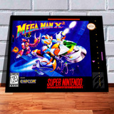 Quadro Decorativo Capa A3 45x33 Mega Man X2 Super Nintendo