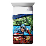 Edredón Avengers Marvel Con Iron Man, Hulk Y Capitán América