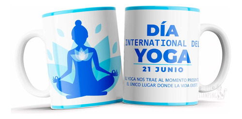 Taza Personalizada Día Del Yoga Ideal Regalo V Modelos