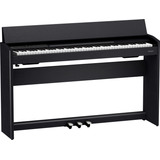 Roland F701 Piano Digital 88 Teclas Pedales Mueble Negro