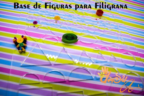 Base De Círculos Y Figuras Para Papel Filigrana Quilling