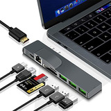 Okut - Adaptador Usb C Para Macbook Pro, Tipo C, Con Etherne