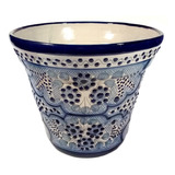 Maceta De Talavera Poblana Barroca Vaso 25 Cm Florecitas #8