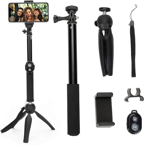 Bastón Selfie TriPod Con Control Remoto Para iPhone , Go Pro