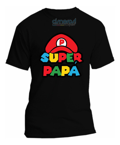 Playera Super Papa Mario Bros Dia Del Padre