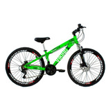 Bicicleta Tuff25 Freeride Aro 26 Verde Neon 21v Vikingx