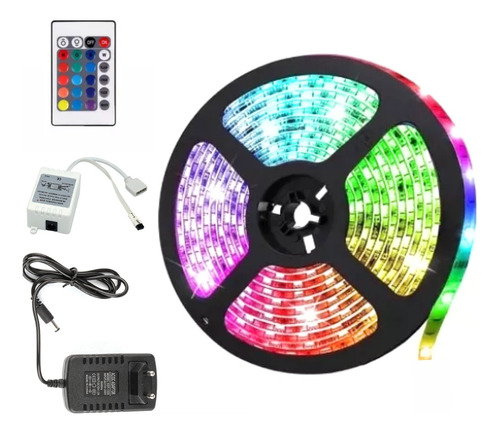 Cinta Luces Led 5050 Rgb 5 Metros 12w 60 Leds Ip20