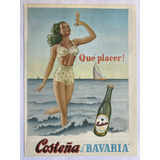 Cerveza Bavaria Costeña Aviso Publicitario De 1948 Color