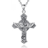 Collar De San Miguel Arcángel En Cruz. Plata 925, Exclusivo