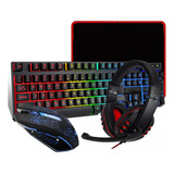 Combo Gamer 4-en-1 Aoas : Teclado, Mouse, Pad, Diadema