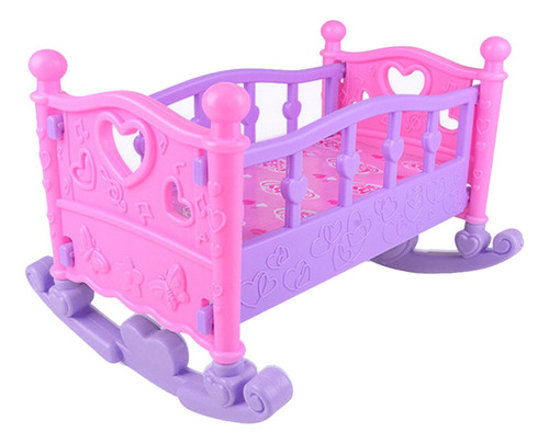 . 1pc Muñeca Mecedora Cama Juguete Rosa Guardería Niñas