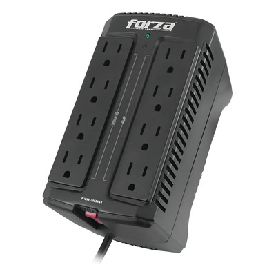 Regulador De Voltaje 8 Contactos Forza Fvr-901m 450 Watts Color Negro | Envío gratis