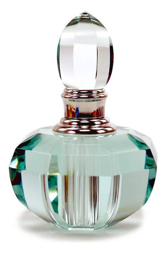 Kechu Botella De Perfume De Cristal Vacia Verde Delicado De