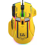 Mouse Para Jogos Com Fio Rgb Programável 12800dpi