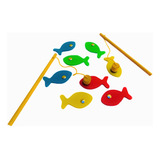 Juego De Pesca Madera Didáctico Infantil Imantado Magnético