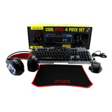 Kit Gamer Teclado + Mouse + Audifonos + Mouse Pad Aoas