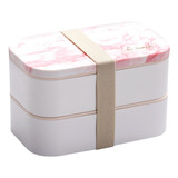 Bento Lunch Box 2 Recipientes Apilables A Prueba De Fugas