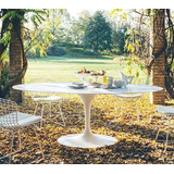 Mesa Saarinen Tulipa Jantar Oval 1,98x1,22m Tampo Laqueado