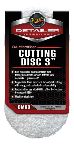 Meguiars Dmc3 Disco Microfibra De Corte Da 3 Kit De 2 90mm