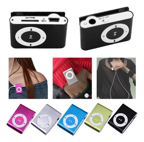 Reproductor Bolsillo Mp3 Música Audífonos + Cable Multimedia