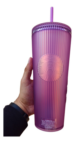 Starbucks Vaso Purple Stripes Colección 2024 Morado 