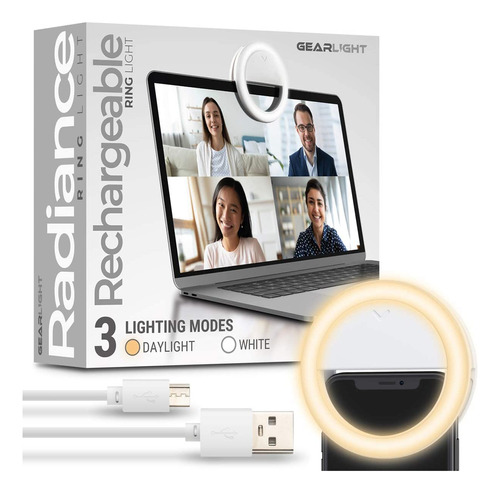 Radiance Selfie Ring Light Para Ordenador Portátil, Zoom Par