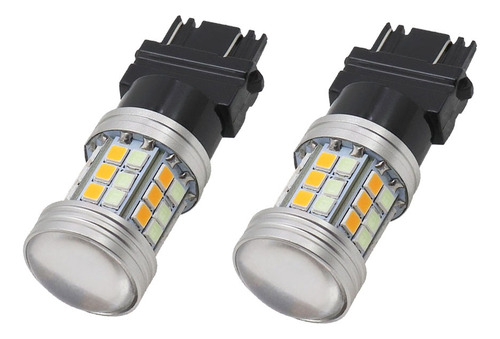 Focos Led T25 3157 3057 Dual Color Azul Hielo Y Amarillo 2pc