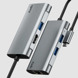 Adaptador Hub Usb-c Usb 3.0 Hdmi 4k Ethernet Rj45 Macbook 