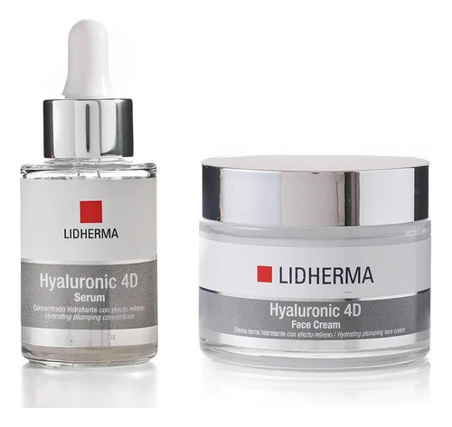 Kit Hyaluronic 4d Face Cream Y Serum Hialuronico Lidherma