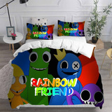 Funda De Edredón Rainbow Friend, Cama Individual Para Niños