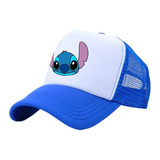 Gorra Lilo Stitch Camionera Trucker Azul Cachucha Ajustable